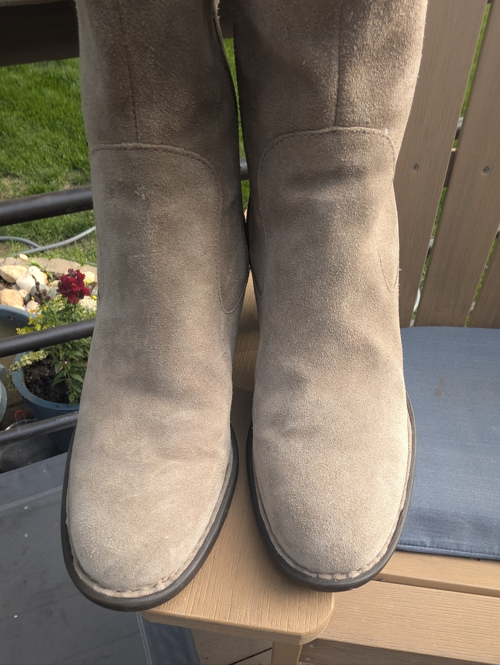 Suede Boots Tall Boots Riding Boots Size 9 - Picture 6 of 12